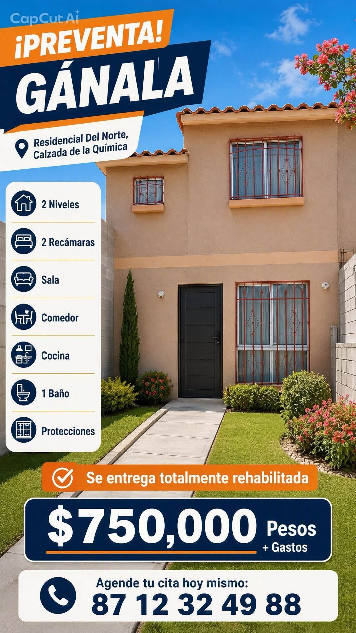 1 ¡PREVENTA! GÁNALA EN RESIDENCIAL DEL NORTE